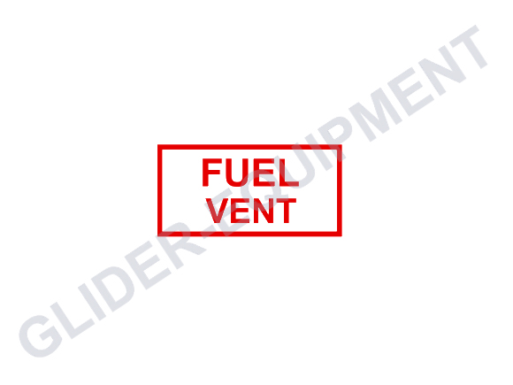 Warning/indication Placard 'Fuel vent' red [SR113179]